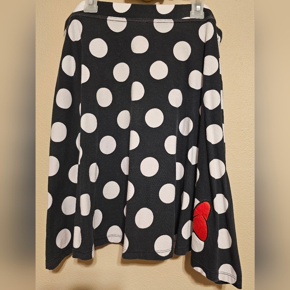 Disney Parks Minnie Mouse Bow Flared Skirt Size L EUC - Picture 1 of 7